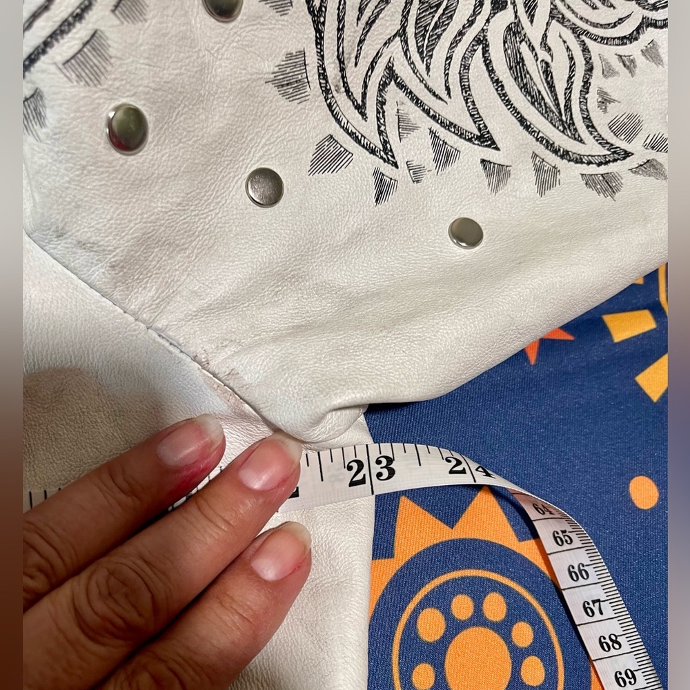 OOAK Rocker Leather Jacket Hand Painted - Picture 13 of 16